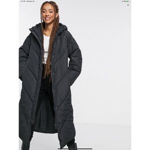 SOLD Monki long full length winter puffer coat